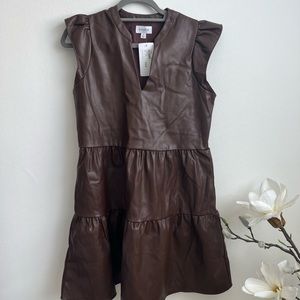 EVEREVE NEW W/TAGS FAUX LEATHER DRESS